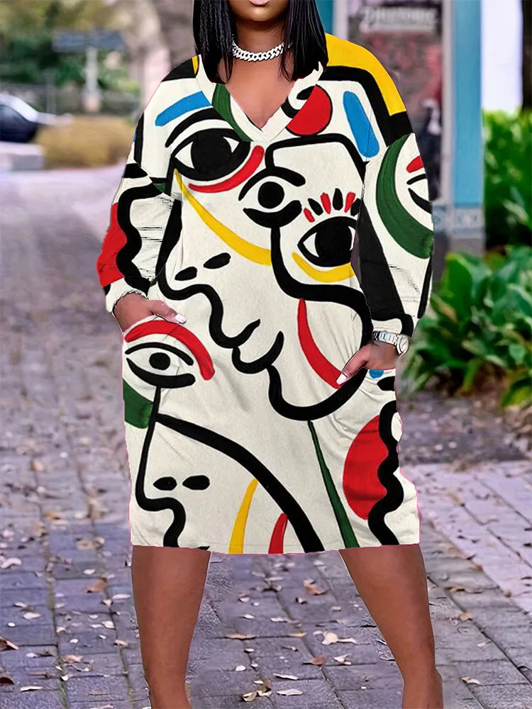 Plus Size Women's Fashion Street Style Dresses Women's