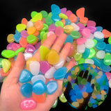 50Pcs 2cm Luminous Stones Garden Pebbles Glow In