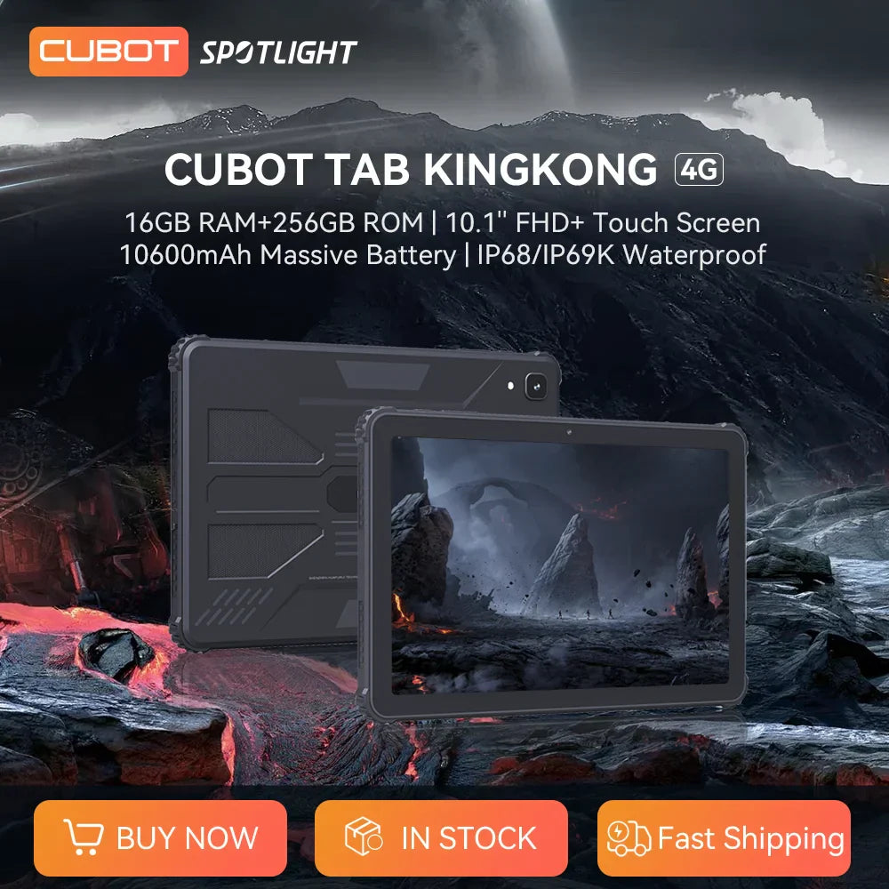 Cubot TAB KINGKONG, Rugged Tablet Android 13, IP68