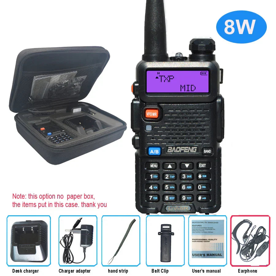 Baofeng UV 5R Walkie Talkie True 8W Portable