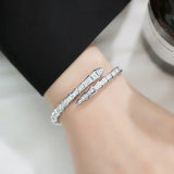 2024 New Design Fashion Silver color Zircon Snake