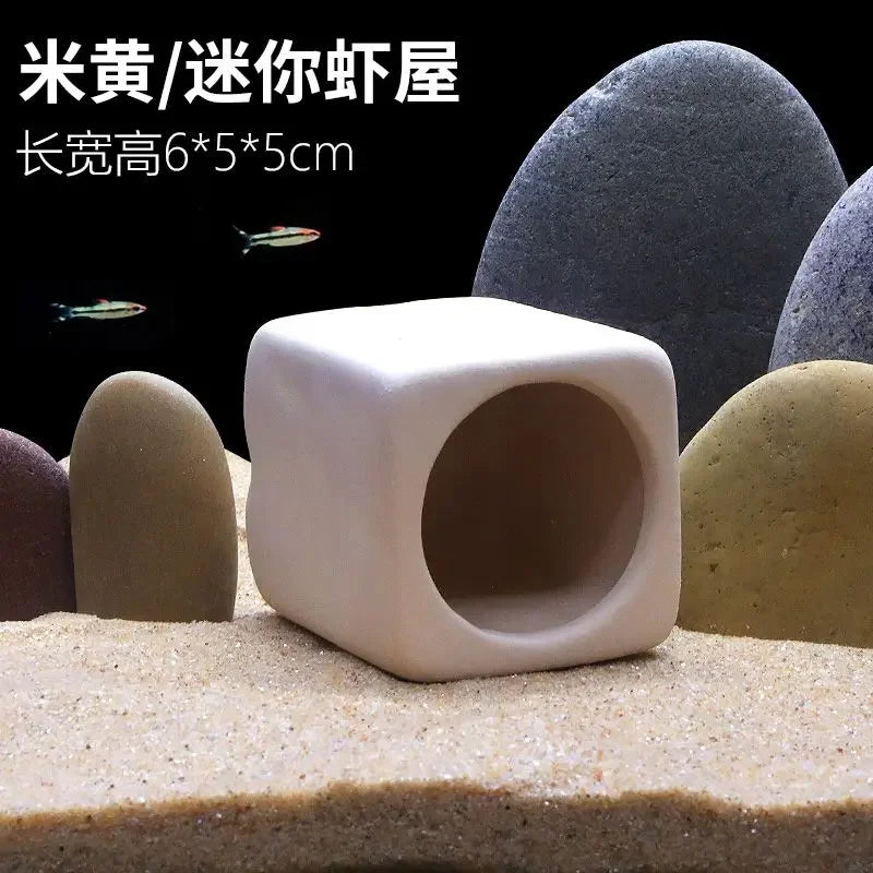 Clay Aquarium Decoration Ceramics Fish Tank Landscaping Shrimp