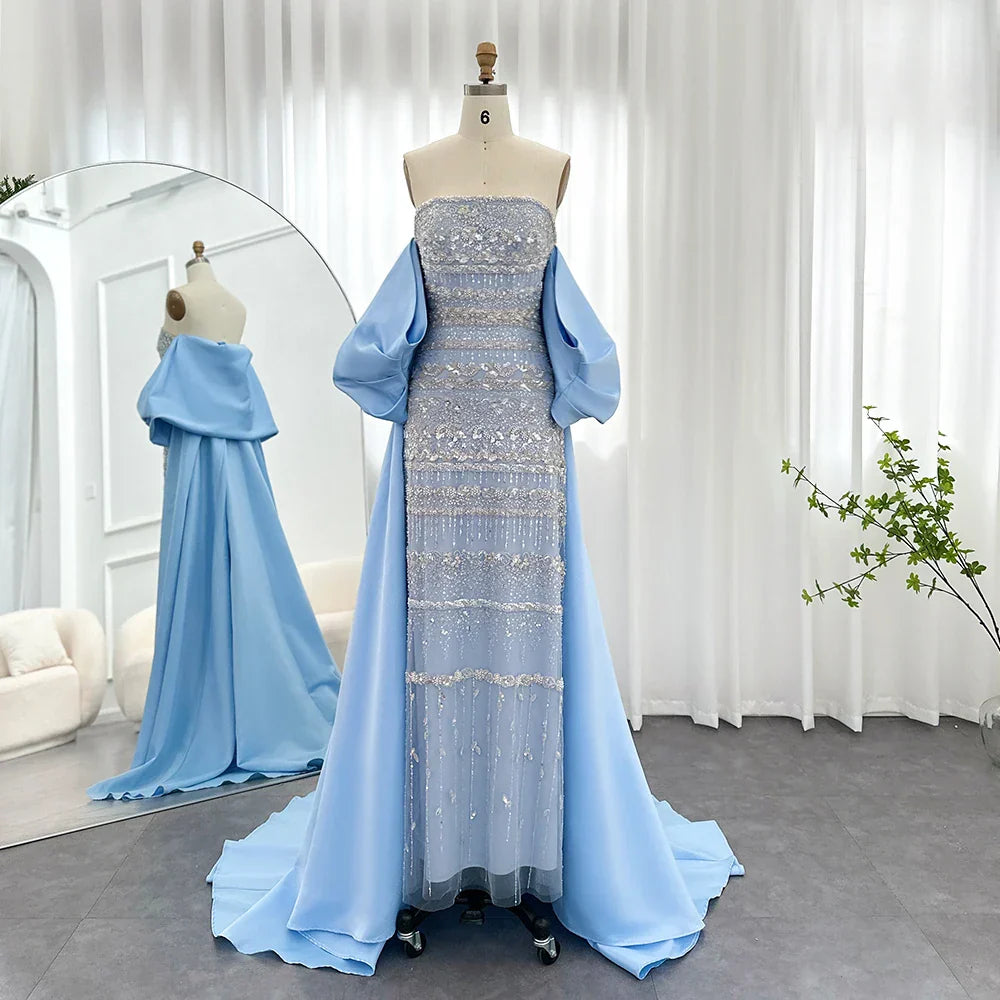 Sharon Said Luxury Dubai Sage Green Evening Dresses