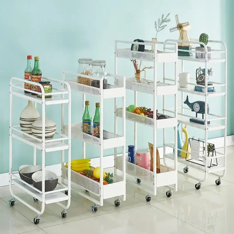 Shelf Kitchen Trolley Carbon Steel Cabinet Living Room