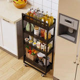 Shelf Kitchen Trolley Carbon Steel Cabinet Living Room