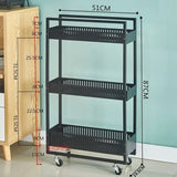 Shelf Kitchen Trolley Carbon Steel Cabinet Living Room