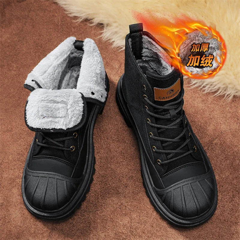 Shoes for Men Outdoor Male Booties 2023 Canvas