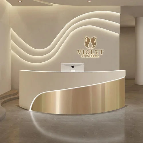 Shop Counter Tables Reception Desk Luxury Lectern White