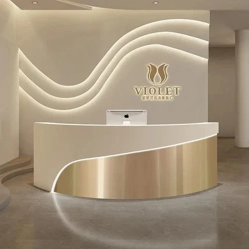 Shop Counter Tables Reception Desk Luxury Lectern White