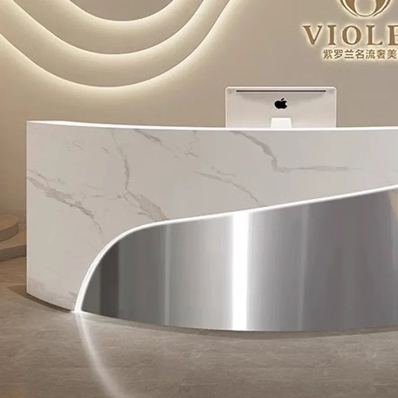 Shop Counter Tables Reception Desk Luxury Lectern White