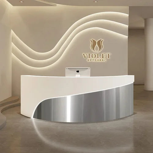 Shop Counter Tables Reception Desk Luxury Lectern White