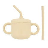Silicone Baby Feeding Straw Cup Kids Learning Big