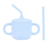 Silicone Baby Feeding Straw Cup Kids Learning Big