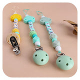 Silicone Leaf Beads Teether Toys Dummy Holder English