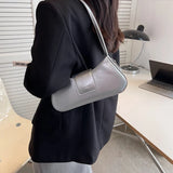 Simple Shoulder Underarm Bags for Women Texture Pu