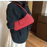 Simple Shoulder Underarm Bags for Women Texture Pu