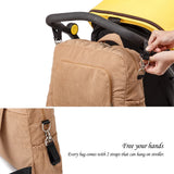 Soboba Corduroy Diaper Backpack for Mom Large Capacity