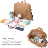 Soboba Corduroy Diaper Backpack for Mom Large Capacity