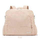 Soboba Corduroy Diaper Backpack for Mom Large Capacity