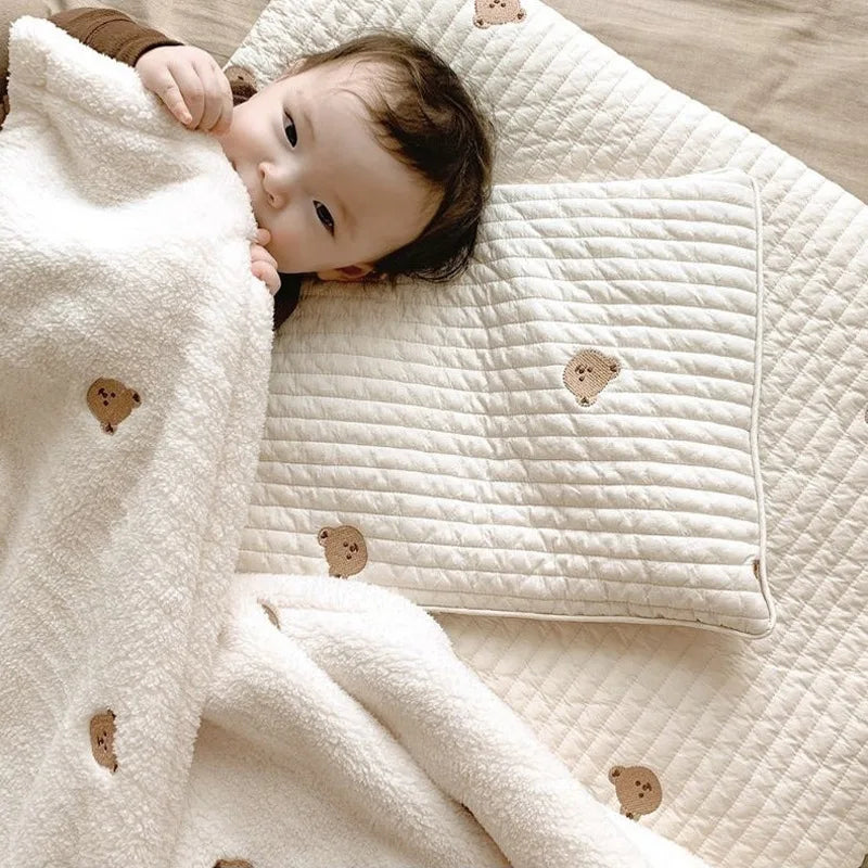 Soft Fleece Blanket Swaddling Blankets Baby Newborn Bed