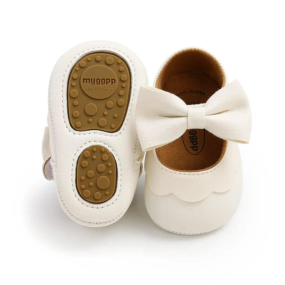 Soft Leather Lace Baby Girls Princess Shoes Newborn