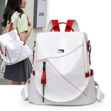 Soft Leather Stitching Women's Backpacks Antitheft Back Zipper