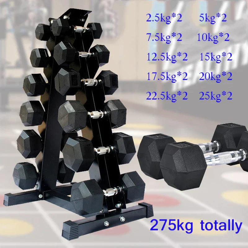 Solid Cast Iron Hexagonal Dumbbell Set, Hexagonal Dumbbell,