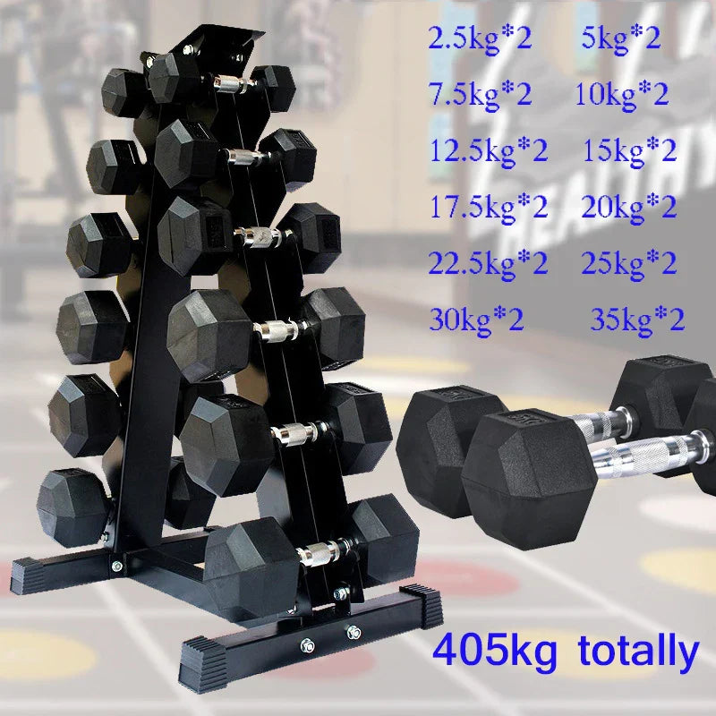 Solid Cast Iron Hexagonal Dumbbell Set, Hexagonal Dumbbell,