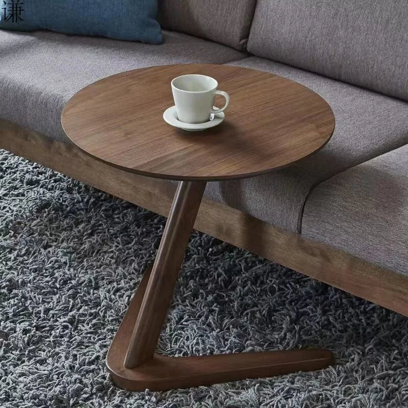 Solid Wood Side Dining Table Coffee Tea Round