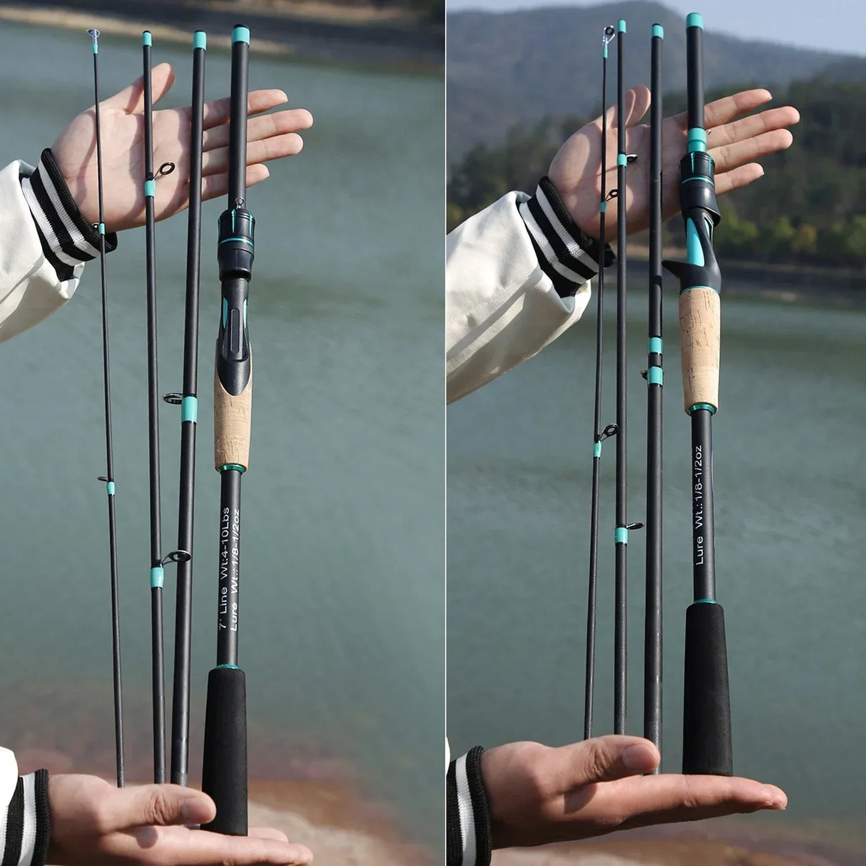 Sougayilang 1.8m 2.1m Casting Rod 4 Sections Carbon