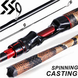 Sougayilang Fishing Rod Carbon Fiber 1.98m Carp Rods