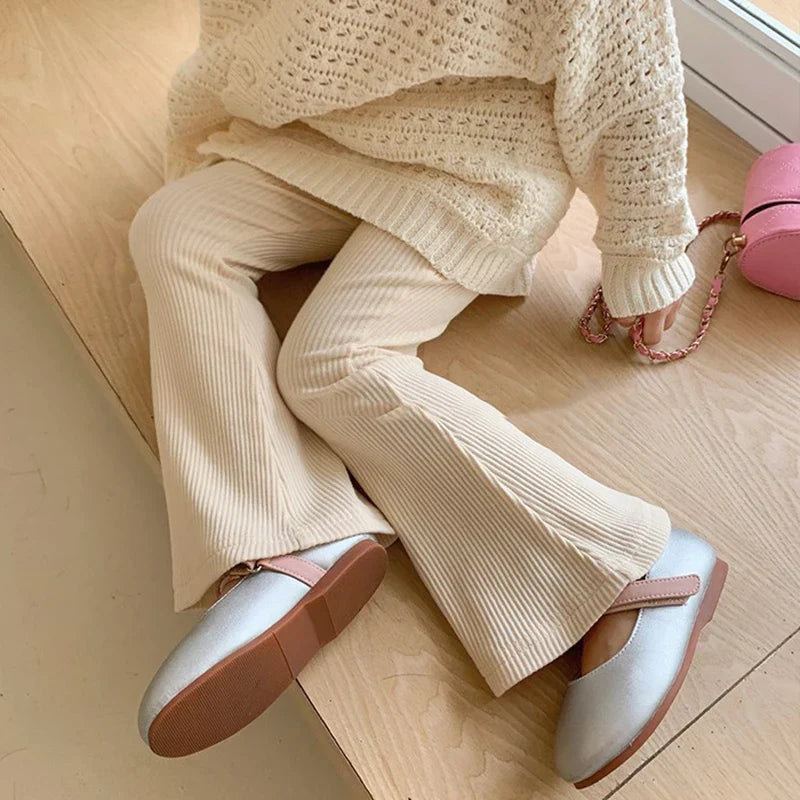 Spring Autumn Infant Baby Girls Pure Color Pants