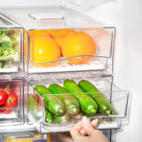 Stackable Refrigerator Organizer Bins, Reusable Food Storage Containers,
