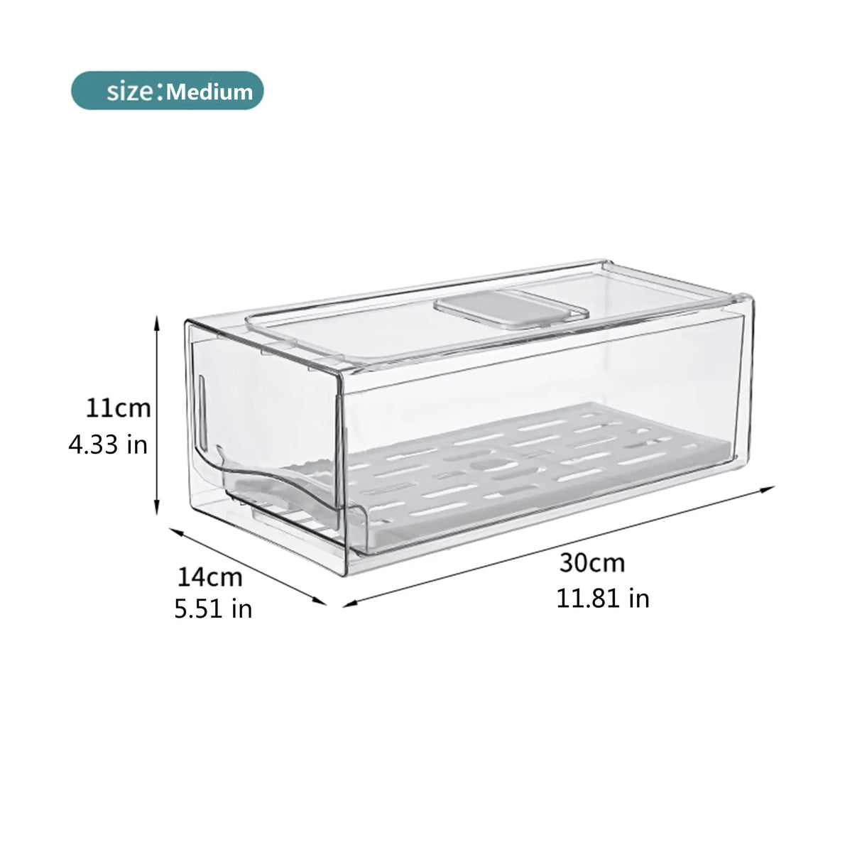Stackable Refrigerator Organizer Bins, Reusable Food Storage Containers,