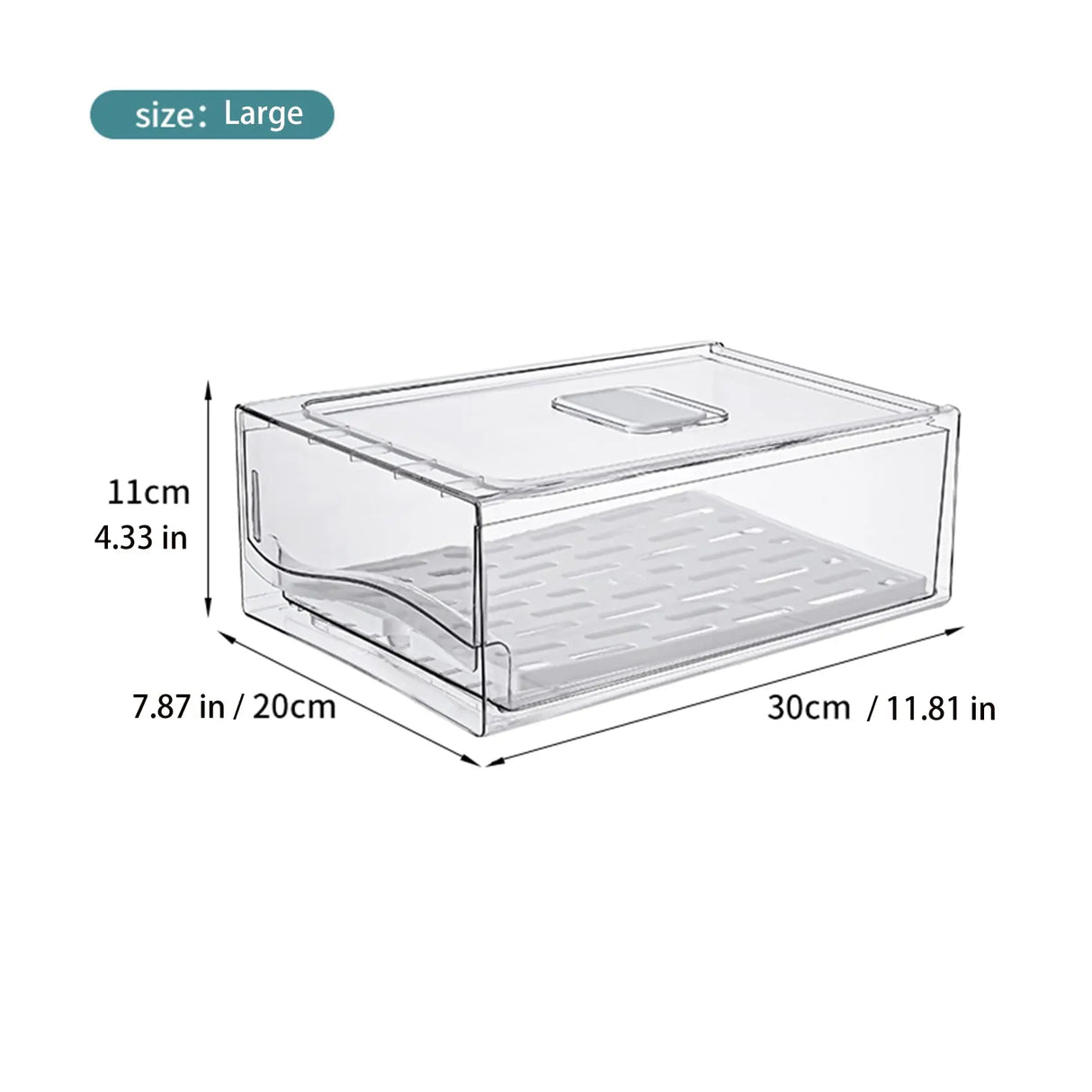 Stackable Refrigerator Organizer Bins, Reusable Food Storage Containers,