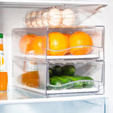 Stackable Refrigerator Organizer Bins, Reusable Food Storage Containers,