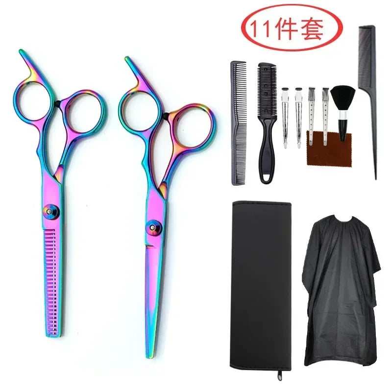 Stainless Steel Hairdressing Scissors 14/11PCS Hair Scissors Thinning