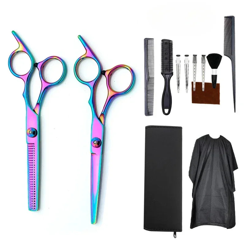 Stainless Steel Hairdressing Scissors 14/11PCS Hair Scissors Thinning