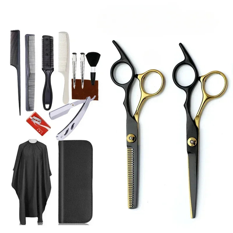 Stainless Steel Hairdressing Scissors 14/11PCS Hair Scissors Thinning