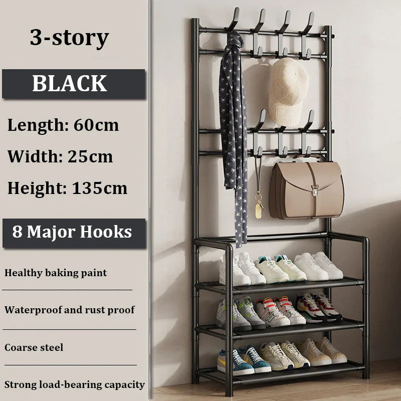 Stand for Clothes Shelf Coat Shelves Hanger Floor