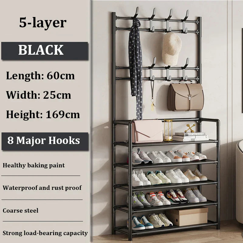 Stand for Clothes Shelf Coat Shelves Hanger Floor