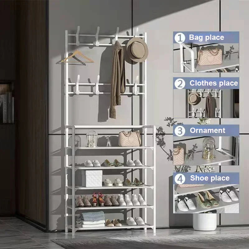 Stand for Clothes Shelf Coat Shelves Hanger Floor