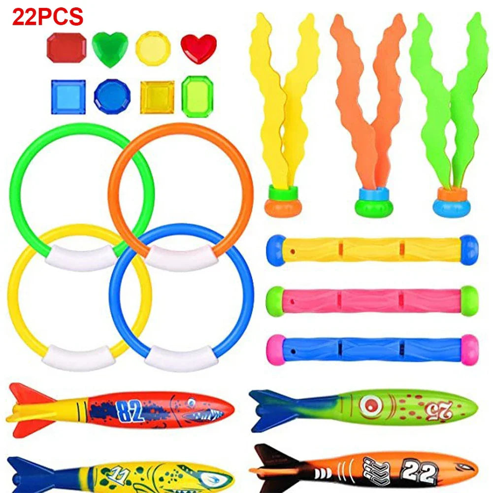 Summer Children Swimming Octopus Pool Diving Toys Set