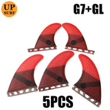 Surfing Fins 5pcs/4pcs Fins Set Single Tabs Fin