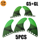 Surfing Fins 5pcs/4pcs Fins Set Single Tabs Fin