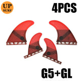 Surfing Fins 5pcs/4pcs Fins Set Single Tabs Fin