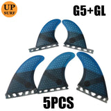 Surfing Fins 5pcs/4pcs Fins Set Single Tabs Fin