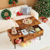 Sweetcrispy Coffee Table Brown, Living Room Lift Coffee