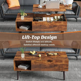 Sweetcrispy Coffee Table Brown, Living Room Lift Coffee