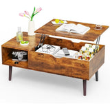 Sweetcrispy Coffee Table Brown, Living Room Lift Coffee